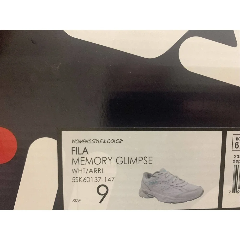 Size 9 Women Shoes FILA Memory Glimpse White/ARBL, 5SK60137-147 - Picture 6 of 6